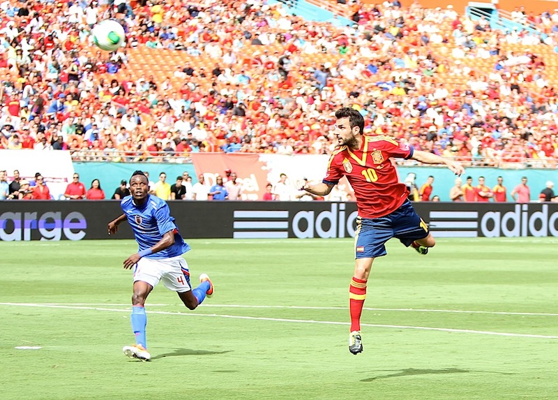 Cesc Fábregas anotó el primer gol del juego. (Foto Oscar Huete)