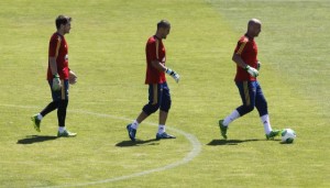 Iker Casillas, Víctor Valdés y Pepe Reina porteros Selección España