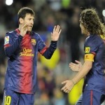 Messi anota cuatro de los cinco goles contra el Osasuna