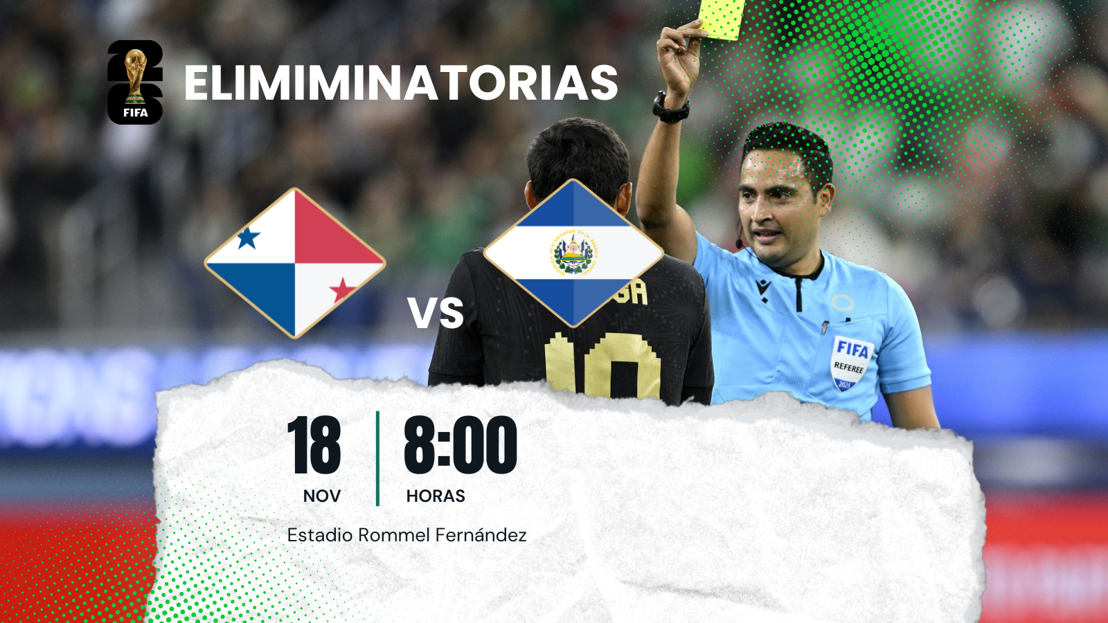 Arbitros Panama vs El Salvador Said Martinez